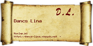 Dancs Lina névjegykártya